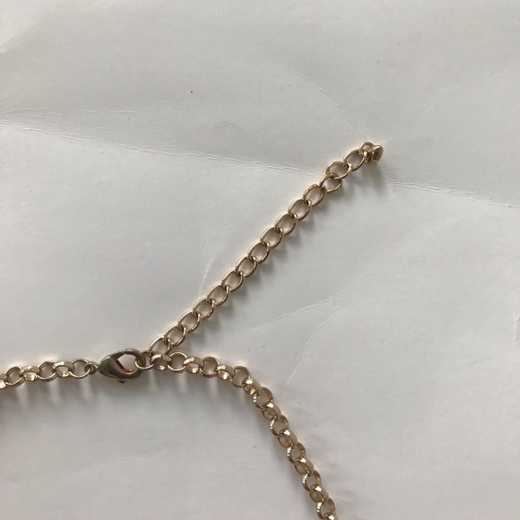 Black & Gold Teardrop Statement Necklace - Picture 4 of 4